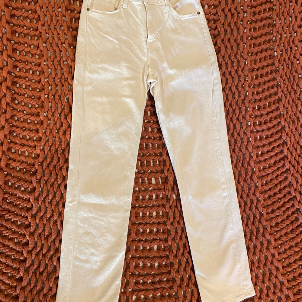 Just Black Off-White Straight Leg Jeans